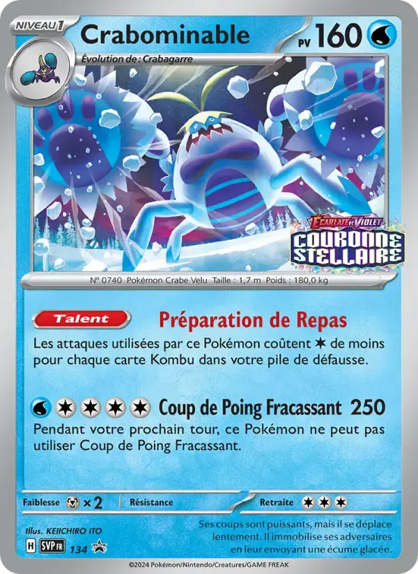 Carte Pokémon Crabominable #134 — Promos Écarlate et Violet