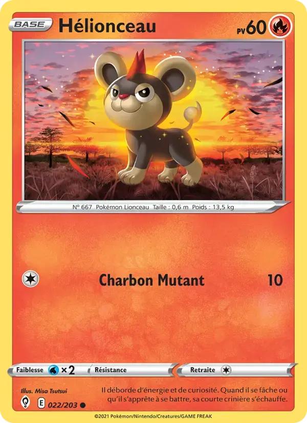 Carte Pokémon Hélionceau #22 — Évolution Céleste