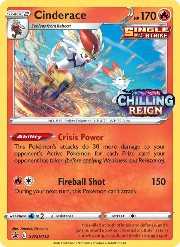 Cinderace #SWSH112 — Sword & Shield Promos