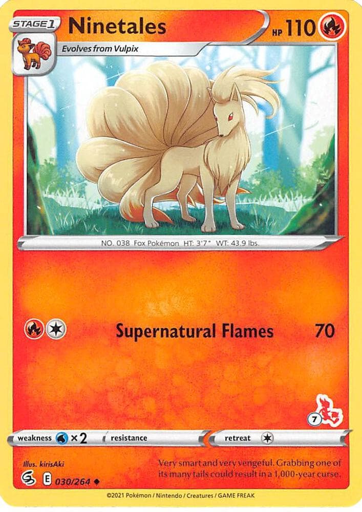 Ninetales #030 Stamp V1 — Fusion Strike