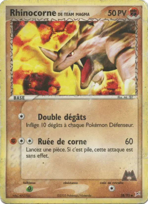 Carte Pokémon Rhinocorne de Team Magma #38 — Team Magma vs Team Aqua