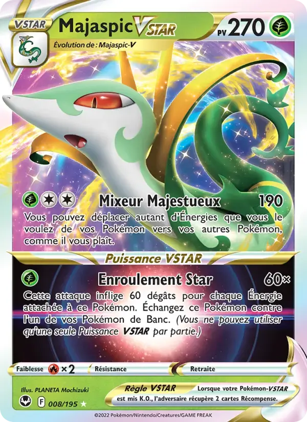 Carte Pokémon Majaspic VSTAR #008 — Tempête Argentée