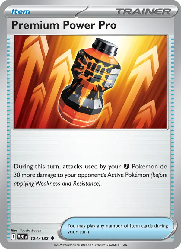 Carte Pokémon Puissance Premium Pro #124 — Méga-Évolution