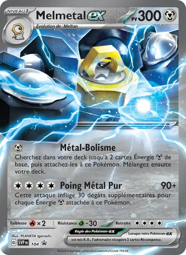 Carte Pokémon Melmetal-ex #104 — Promos Écarlate et Violet