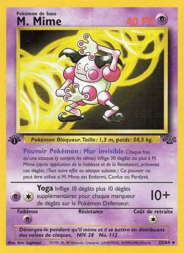 Carte Pokémon M. Mime #22 — Jungle