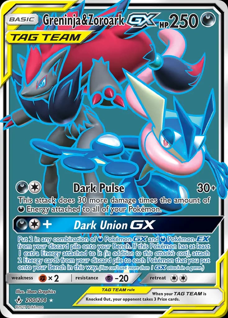 Greninja & Zoroark GX #200 — Unbroken Bonds