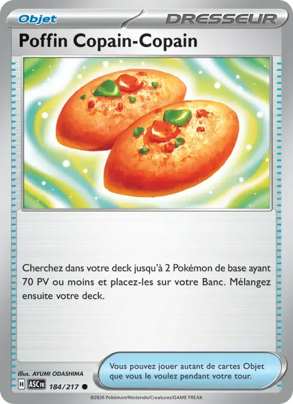 Carte Pokémon Poffin Copain-Copain #184 — Héros Transcendants