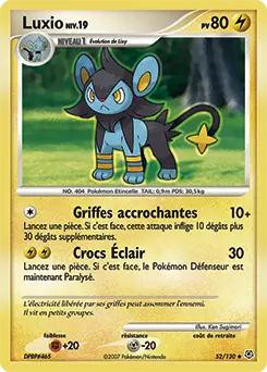 Carte Pokémon Luxio #52 — Diamant et Perle