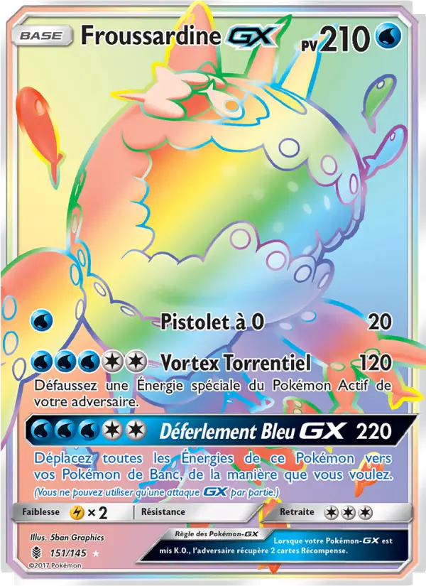 Carte Pokémon Froussardine GX #151 — Gardiens Ascendants