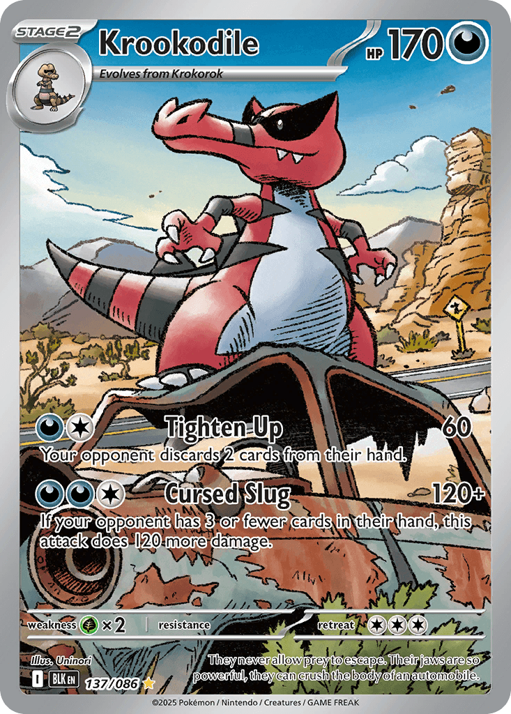 Carte Pokémon Crocorible #137 — Foudre Noire