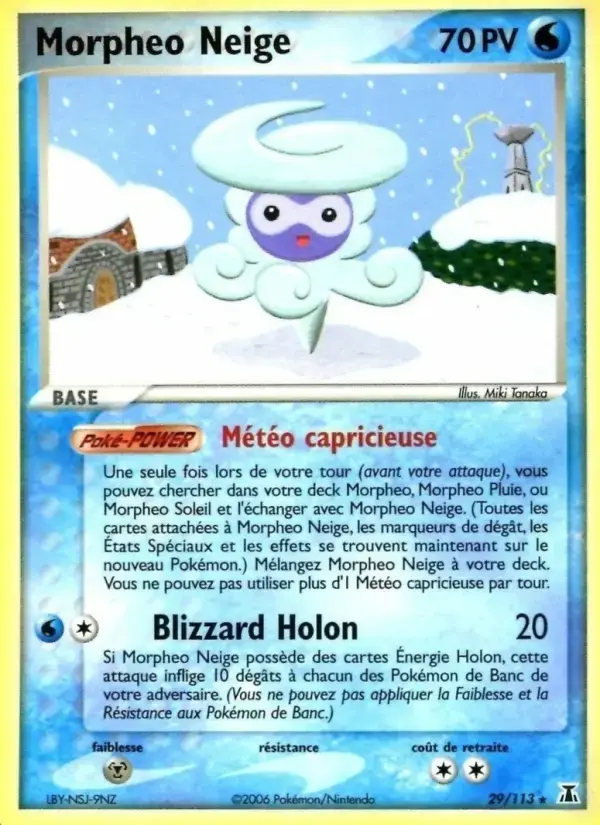 Carte Pokémon Morpheo Neige #29 — Espèces Delta