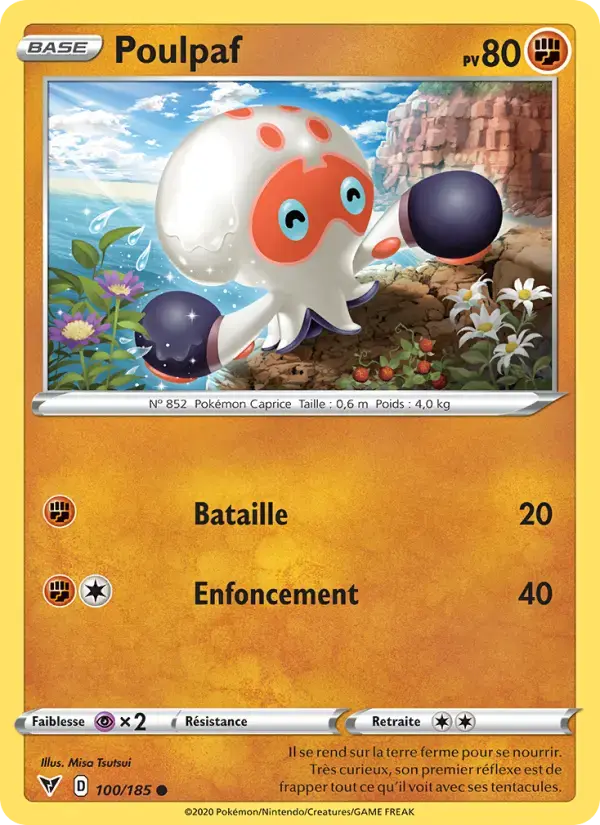 Carte Pokémon Poulpaf #100 — Voltage Éclatant