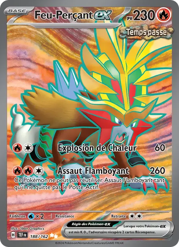 Carte Pokémon Feu-Perçant-ex #188 — Forces Temporelles