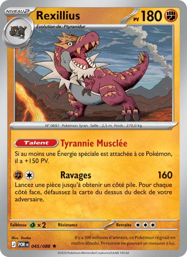 Carte Pokémon Rexillius #045 — Équilibre Parfait