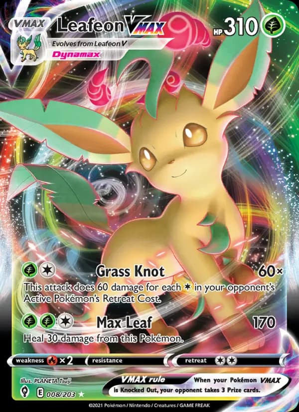 Leafeon VMAX #8 — Evolving Skies