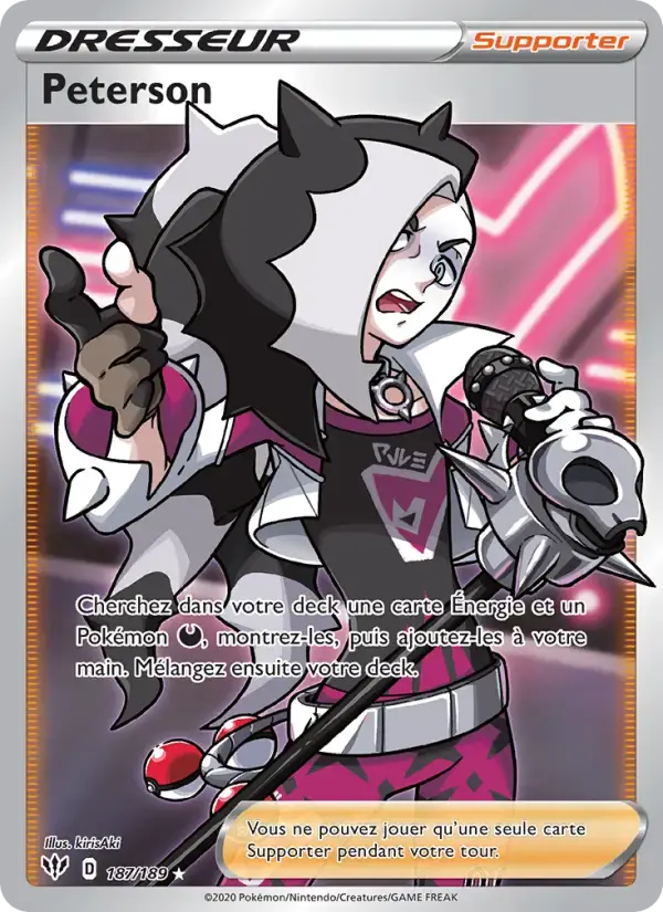 Carte Pokémon Peterson #187 — Ténèbres Embrasées