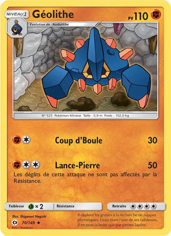 Carte Pokémon Géolithe #70 — Soleil et Lune