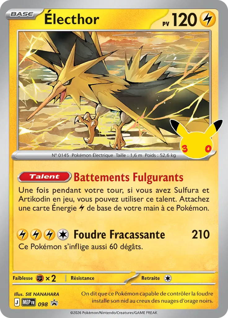 Carte Pokémon Électhor #098 — Promos Méga-Évolution