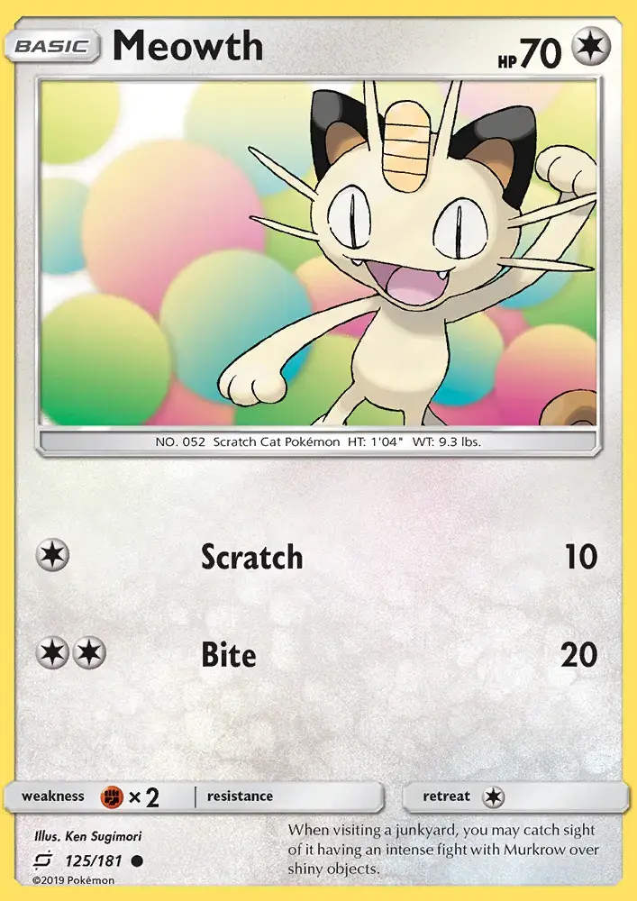 Meowth #125 — Team Up