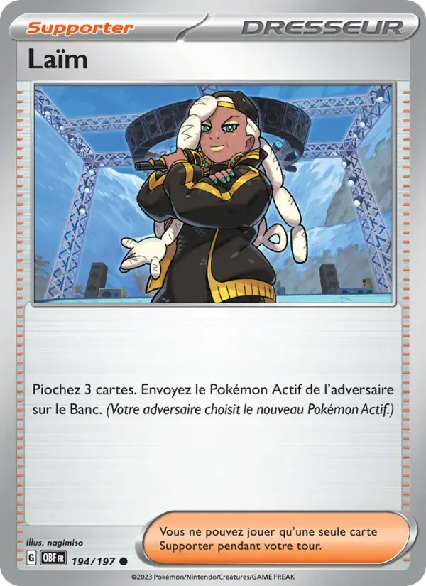 Carte Pokémon Laïm #194 — Flammes Obsidiennes