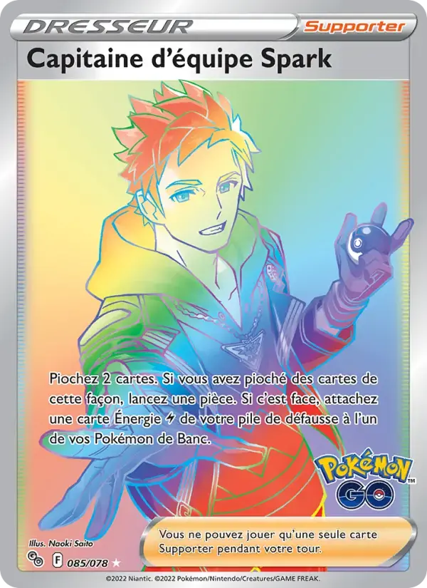 Carte Pokémon Capitaine d'équipe Spark #085 — Pokémon GO