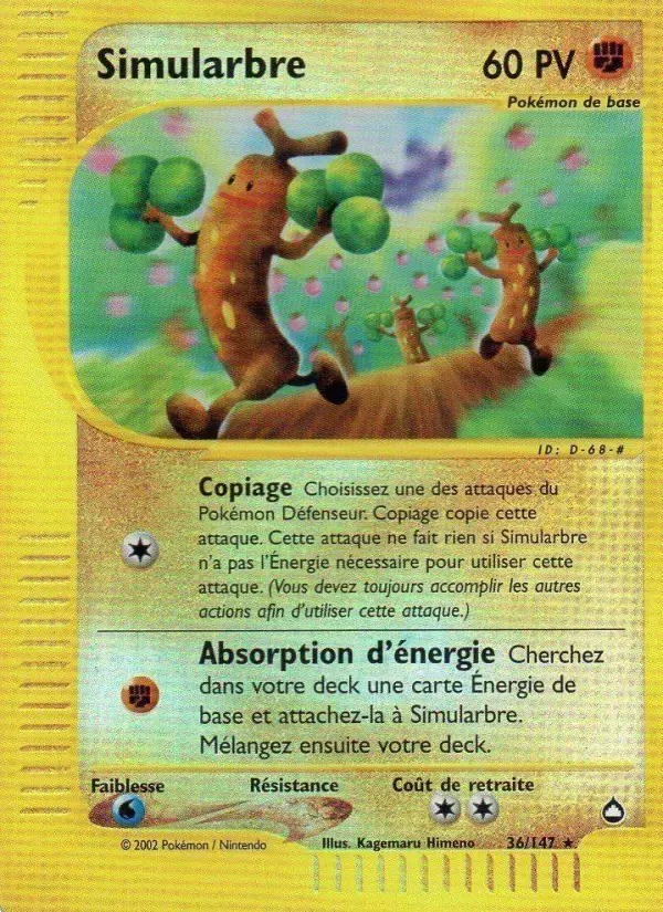 Carte Pokémon Simularbre #36 — Aquapolis