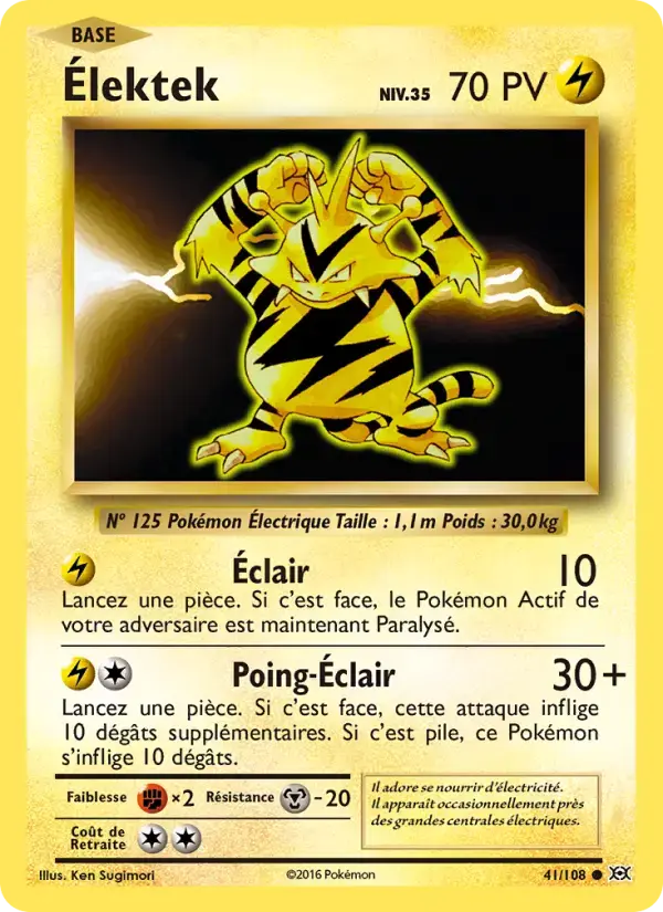 Carte Pokémon Élektek #41 — Évolutions XY