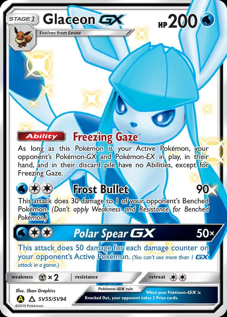 Glaceon-GX #SV55 — Hidden Fates