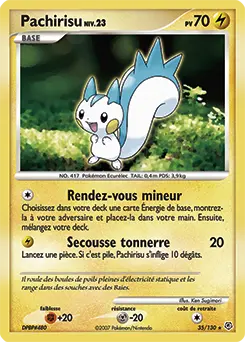 Carte Pokémon Pachirisu #35 — Diamant et Perle