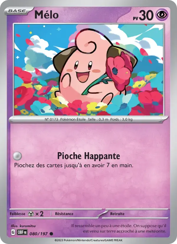 Carte Pokémon Mélo #080 — Flammes Obsidiennes