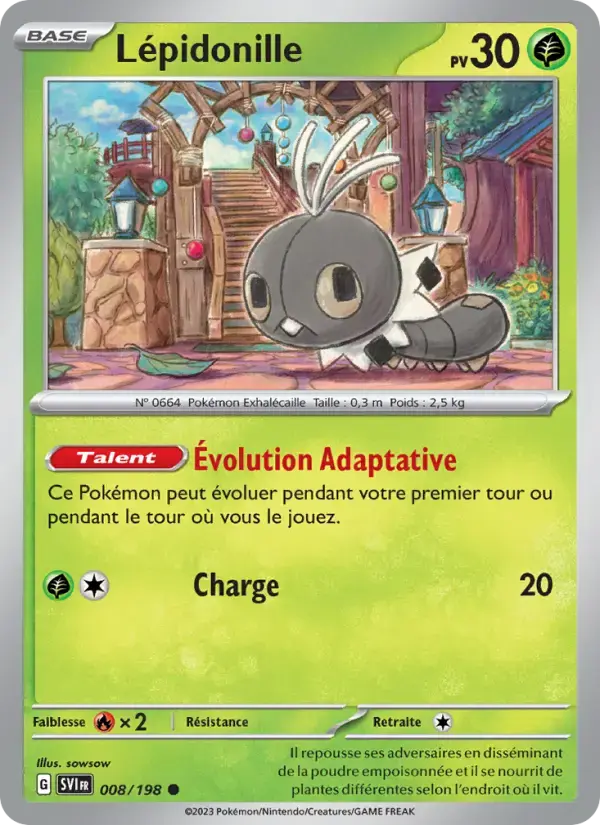 Carte Pokémon Lépidonille #008 — Écarlate et Violet