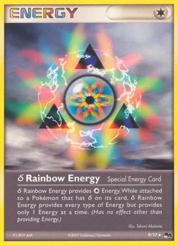 Carte Pokémon δ Rainbow Energy #9 — POP 5