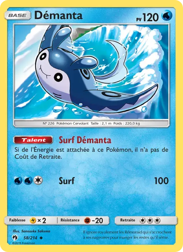 Carte Pokémon Démanta #58 — Tonnerre Perdu