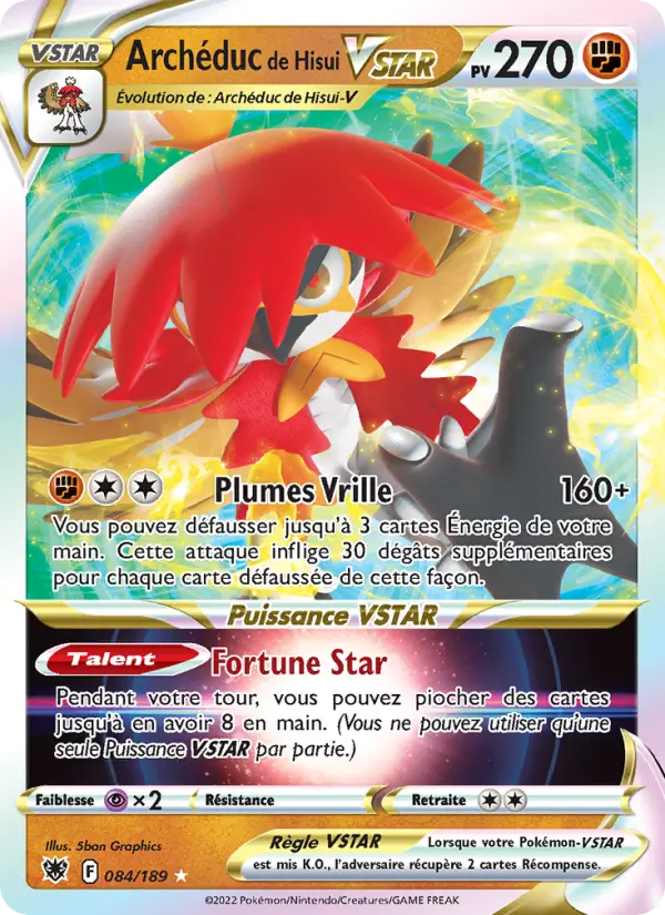 Carte Pokémon Archéduc de Hisui VSTAR #084 — Astres Radieux