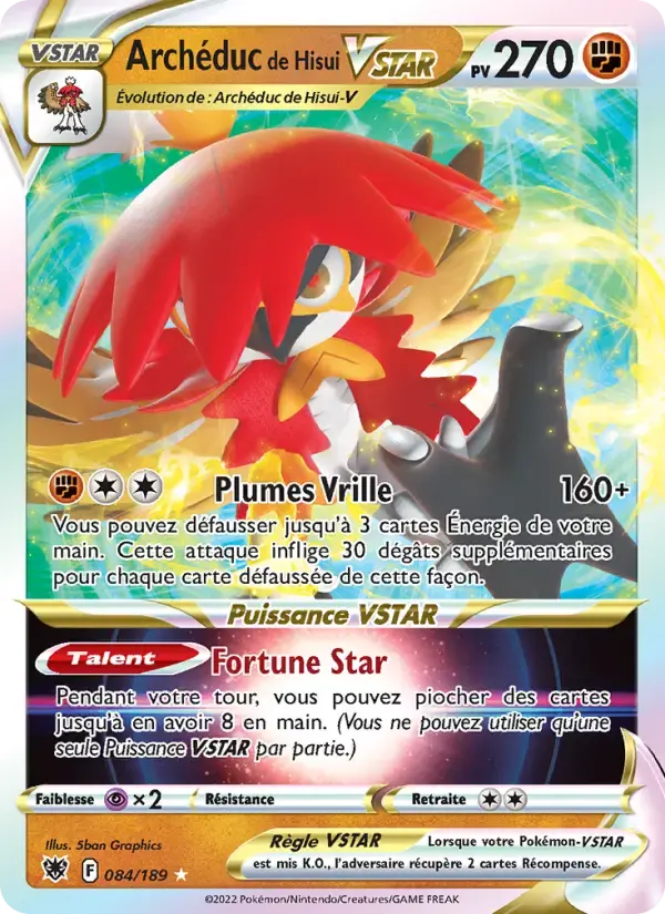 Carte Pokémon Archéduc de Hisui VSTAR #084 — Astres Radieux