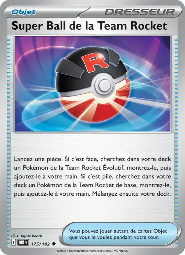 Carte Pokémon Super Ball de la Team Rocket #175 — Rivalités Destinées