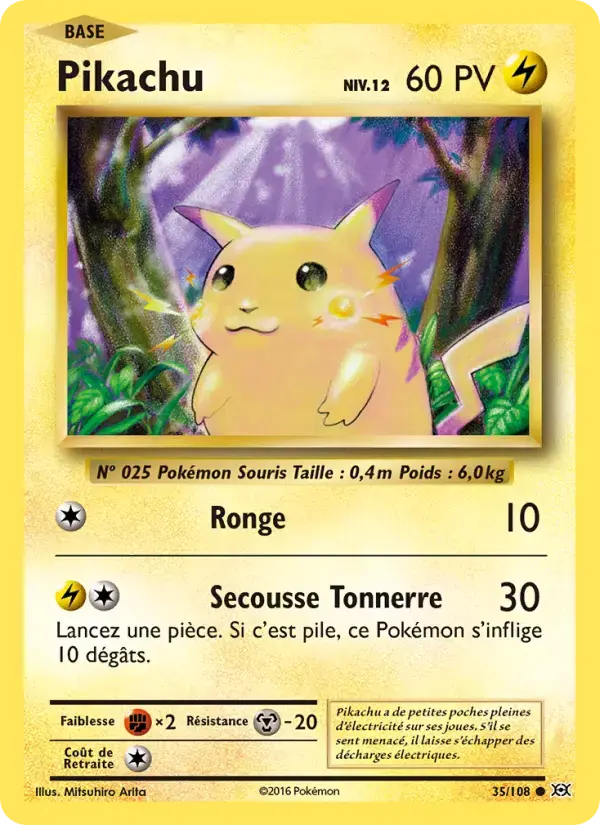 Carte Pokémon Pikachu #35 — Évolutions XY
