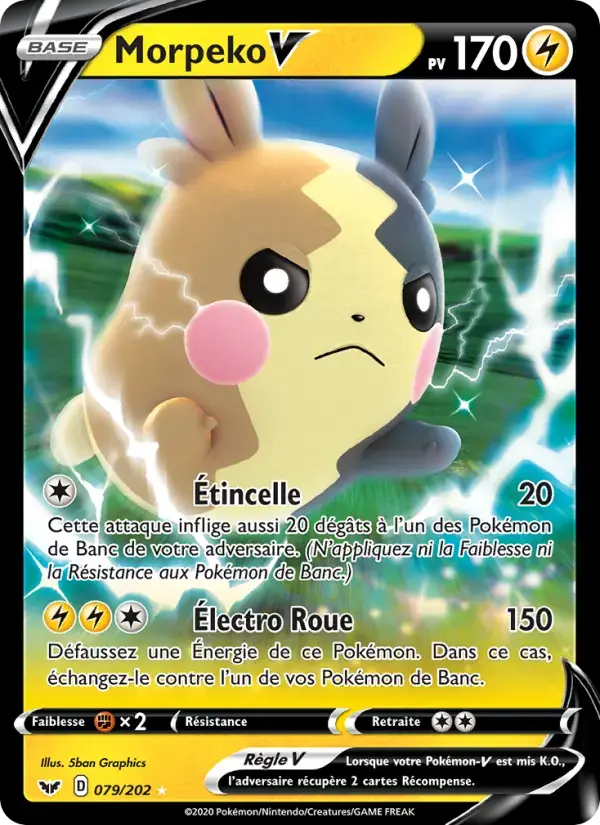 Carte Pokémon Morpeko V #79 — Épée et Bouclier