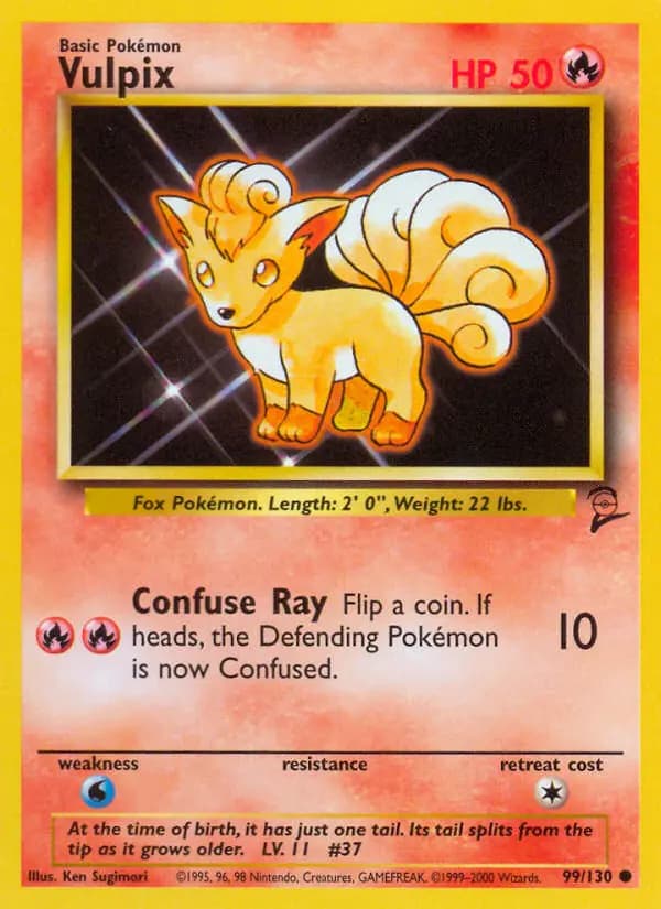 Vulpix #99 — Base Set 2