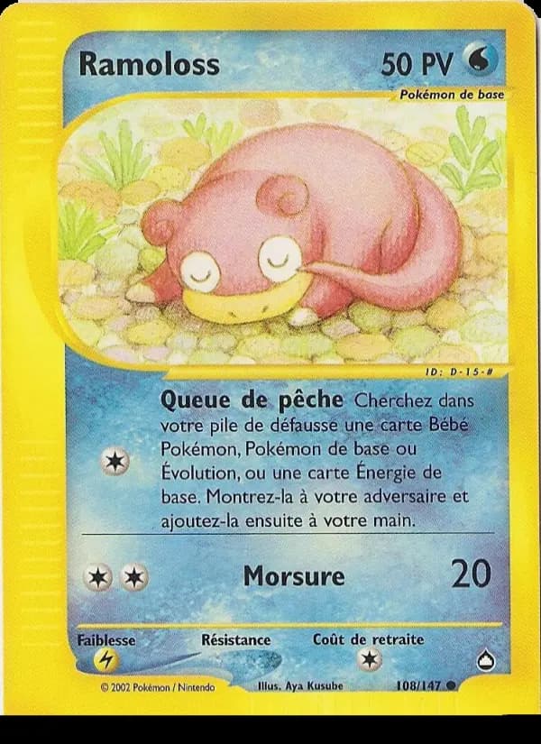 Carte Pokémon Ramoloss #108 — Aquapolis