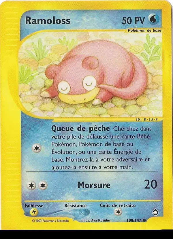 Carte Pokémon Ramoloss #108 — Aquapolis