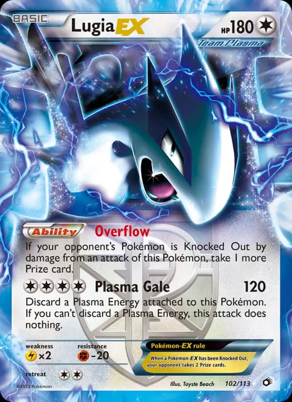 Lugia-EX #102 — Legendary Treasures