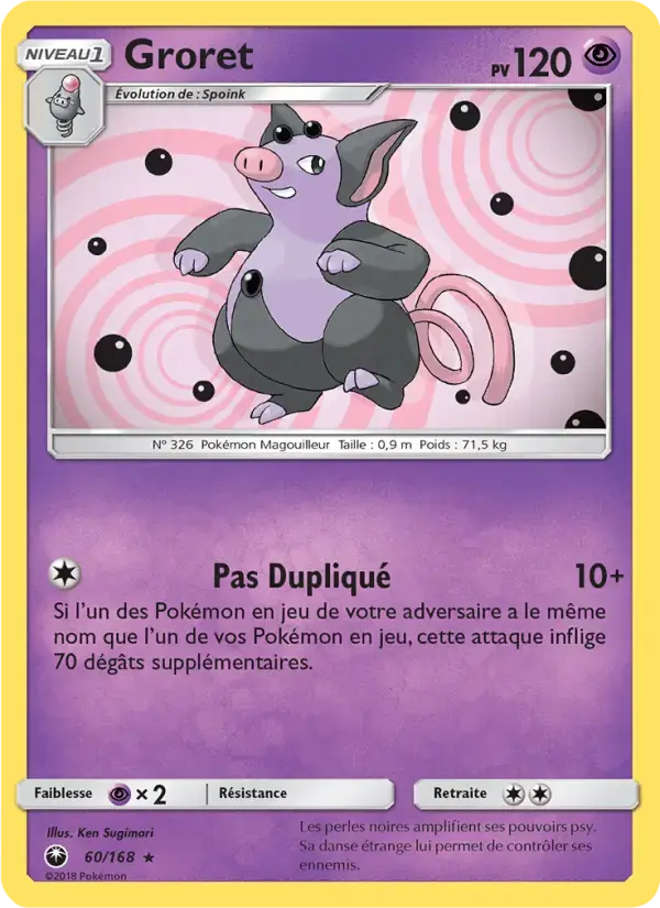 Carte Pokémon Groret #60 — Tempête Céleste
