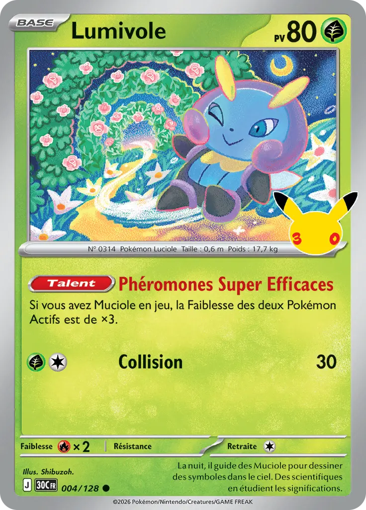 Carte Pokémon Lumivole #004 — 30ᵉ Anniversaire
