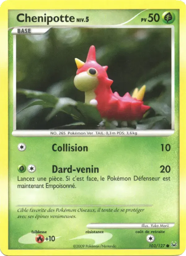 Carte Pokémon Chenipotte #103 — Platine