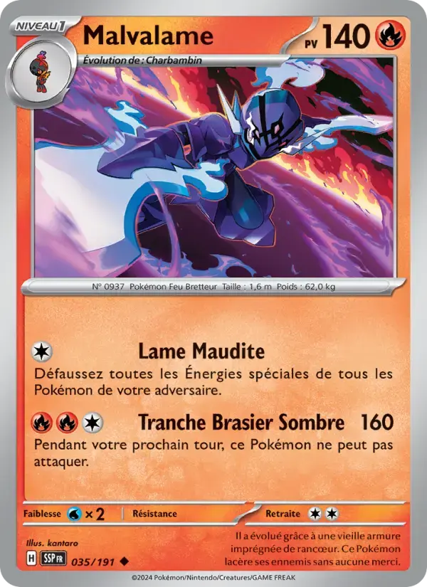 Carte Pokémon Malvalame #035 — Étincelles Déferlantes
