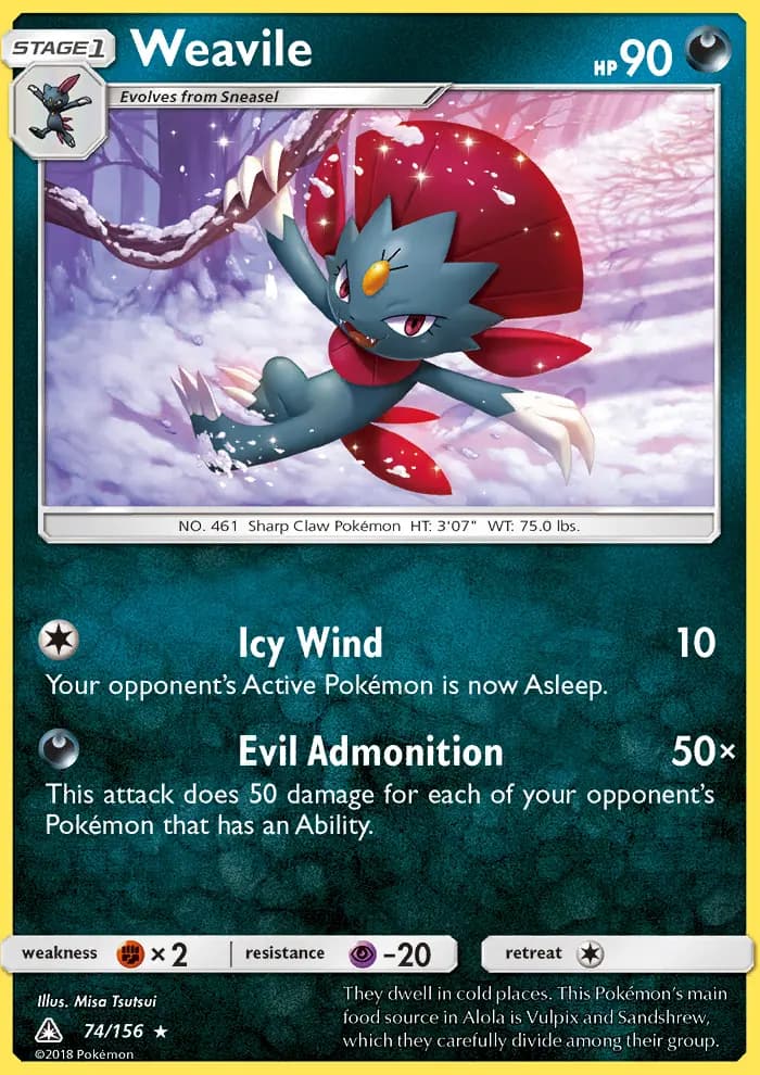 Weavile #74 — Ultra Prism