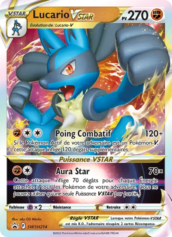 Carte Pokémon Lucario VSTAR #SWSH214 — Promos Épée et Bouclier