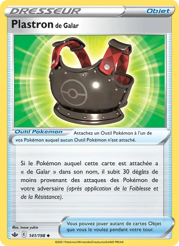 Carte Pokémon Plastron de Galar #141 — Règne de Glace