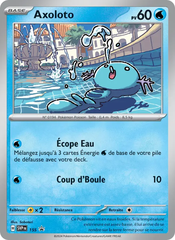 Carte Pokémon Axoloto #155 — Promos Écarlate et Violet
